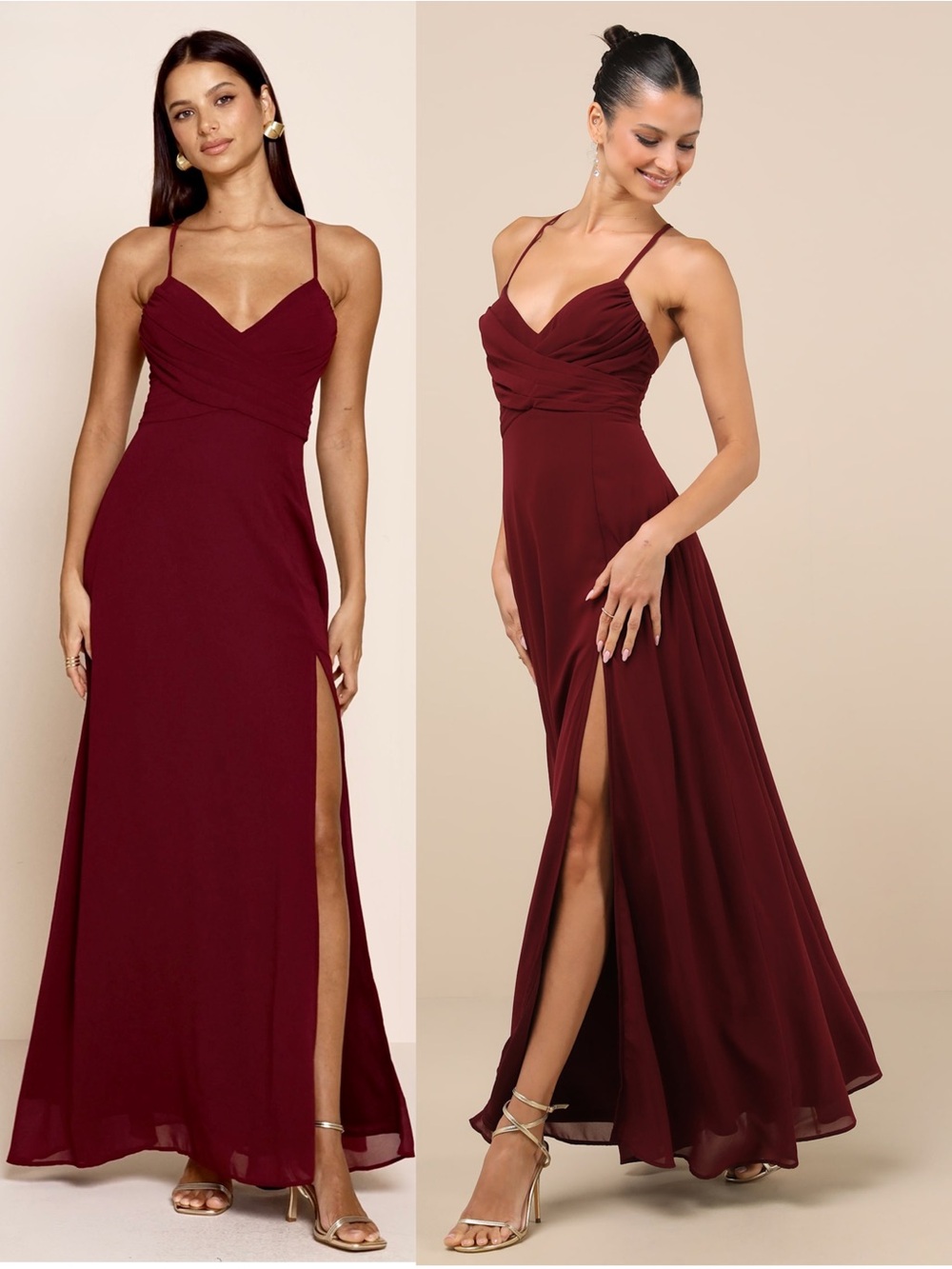 LULUS Pleated Chiffon Lace Up Back V-Neck Dark Fairycore Wedding Guest Dress S